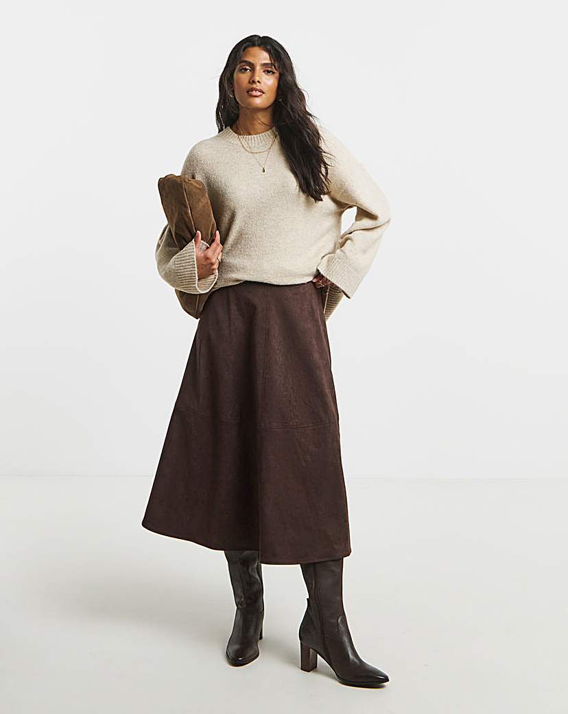 New In - Simply Be Seam Detail Midaxi Skirt