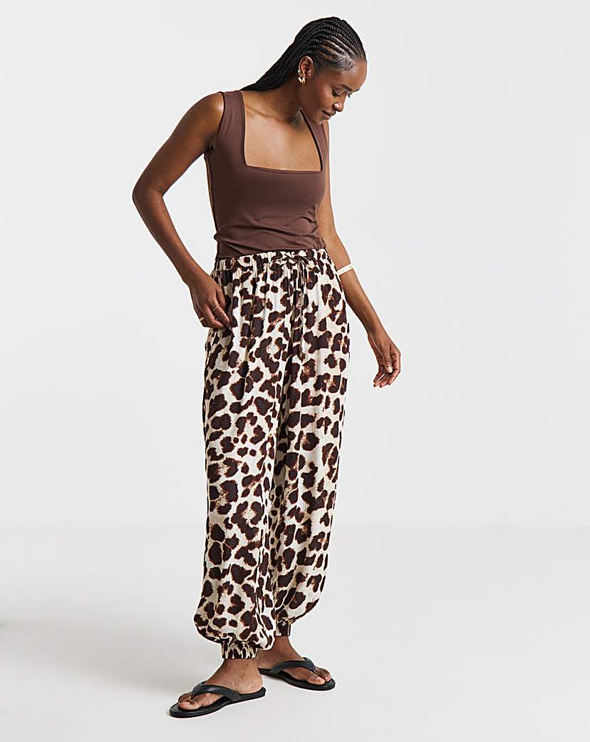 Simply Be Leopard Balloon Trouser