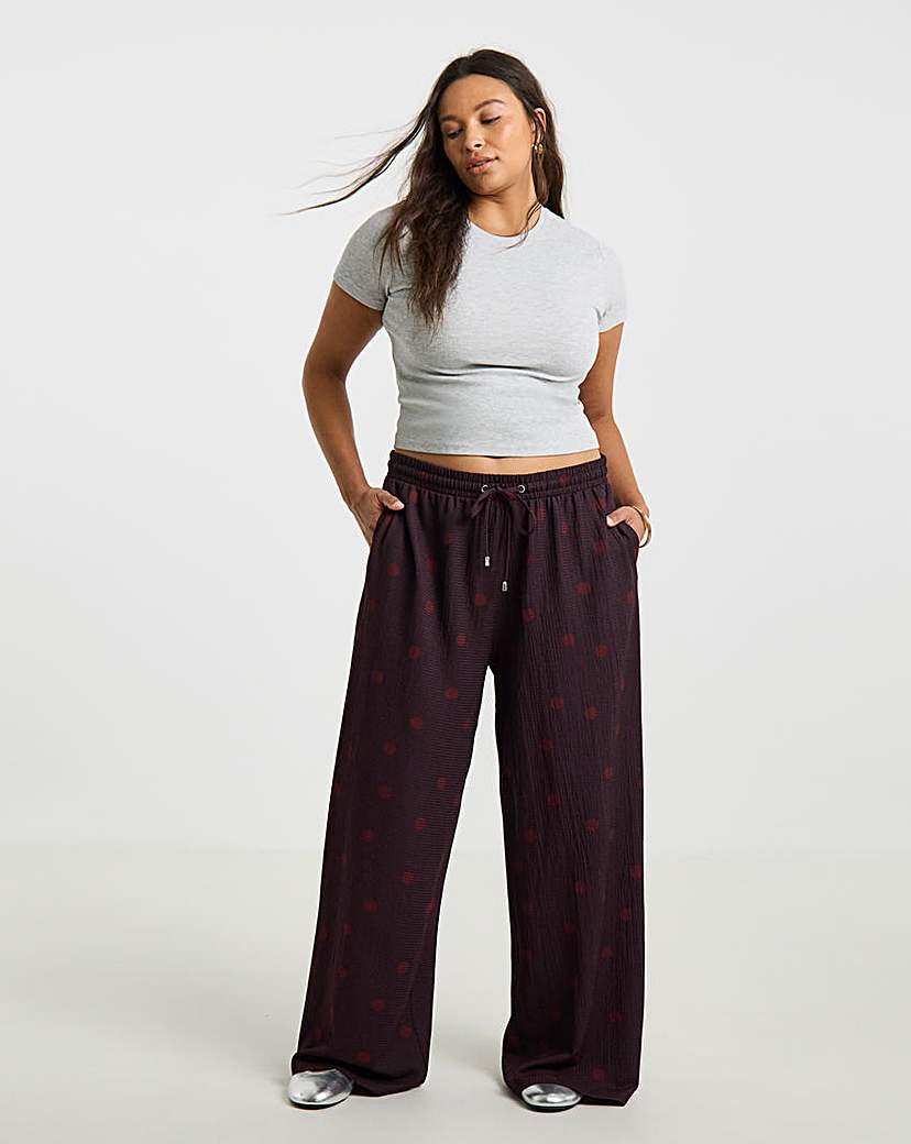 Simply Be Spot Textured Waffle Trouser