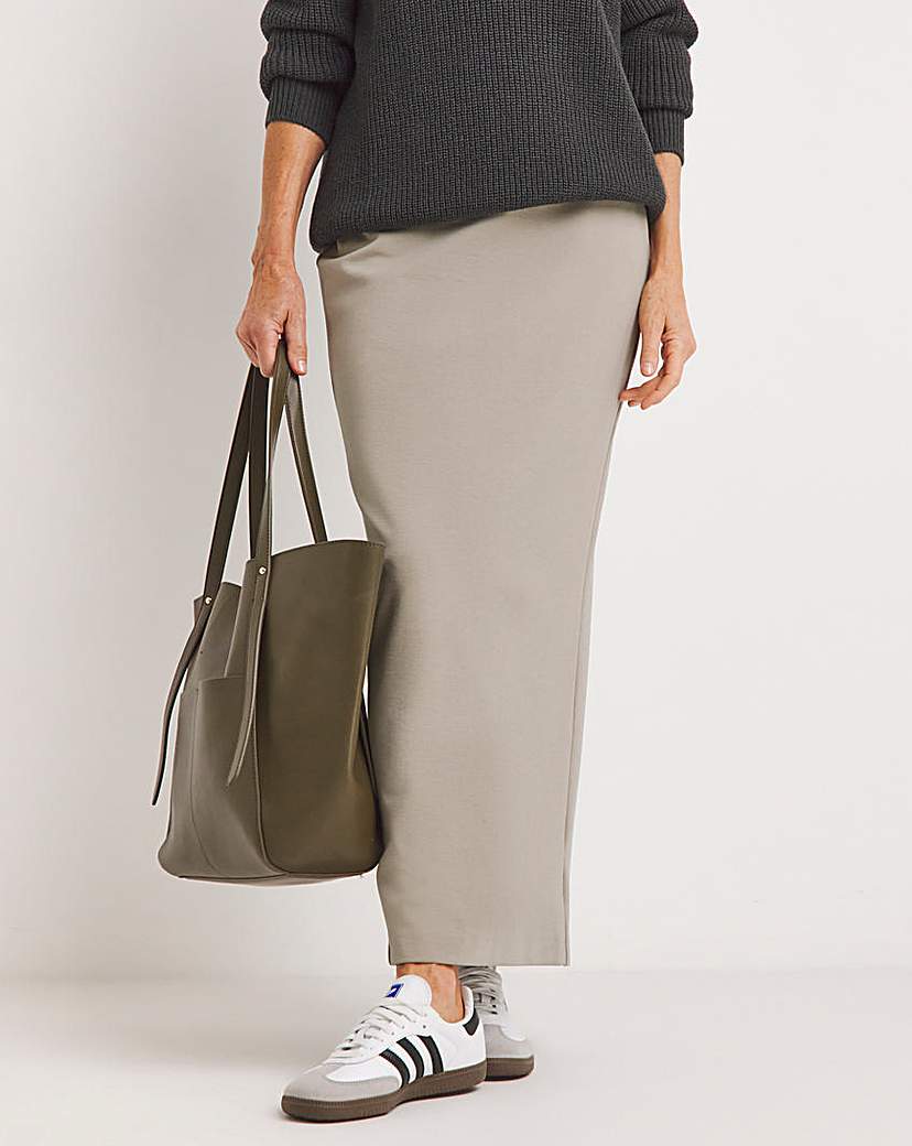 Ponte Maxi Pencil Skirt