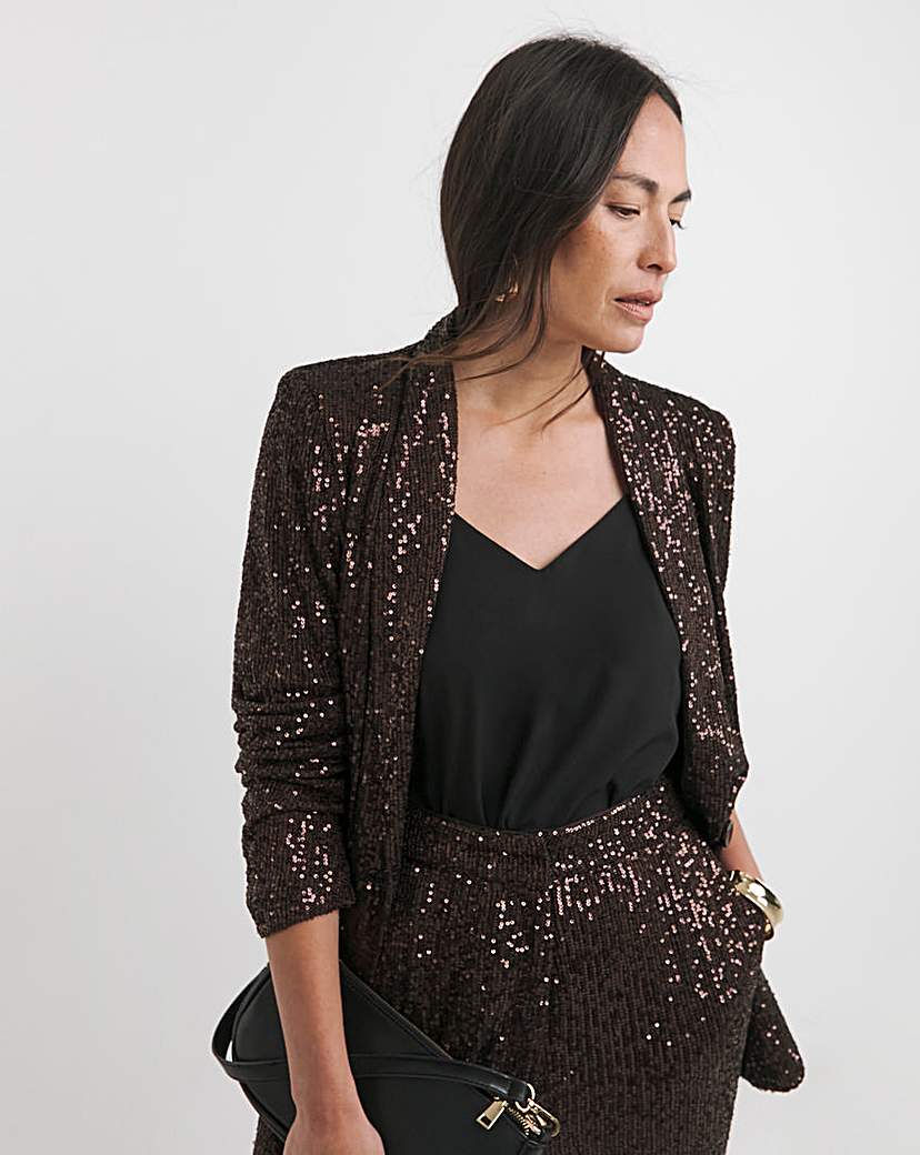 Relaxed Sequin Blazer