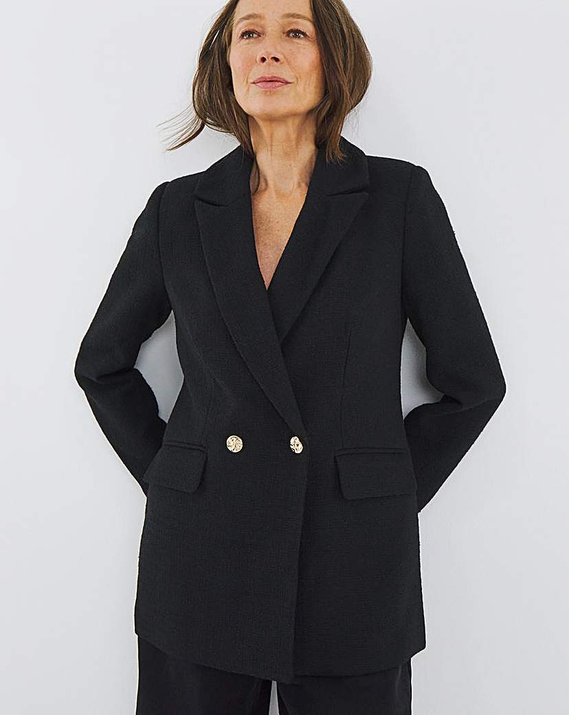 Boucle Double Breasted Blazer