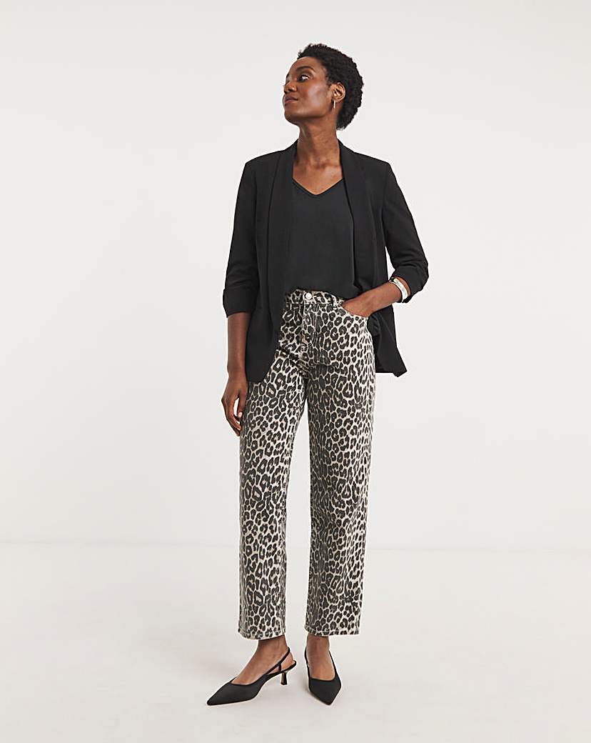 Ruched Sleeve Blazer