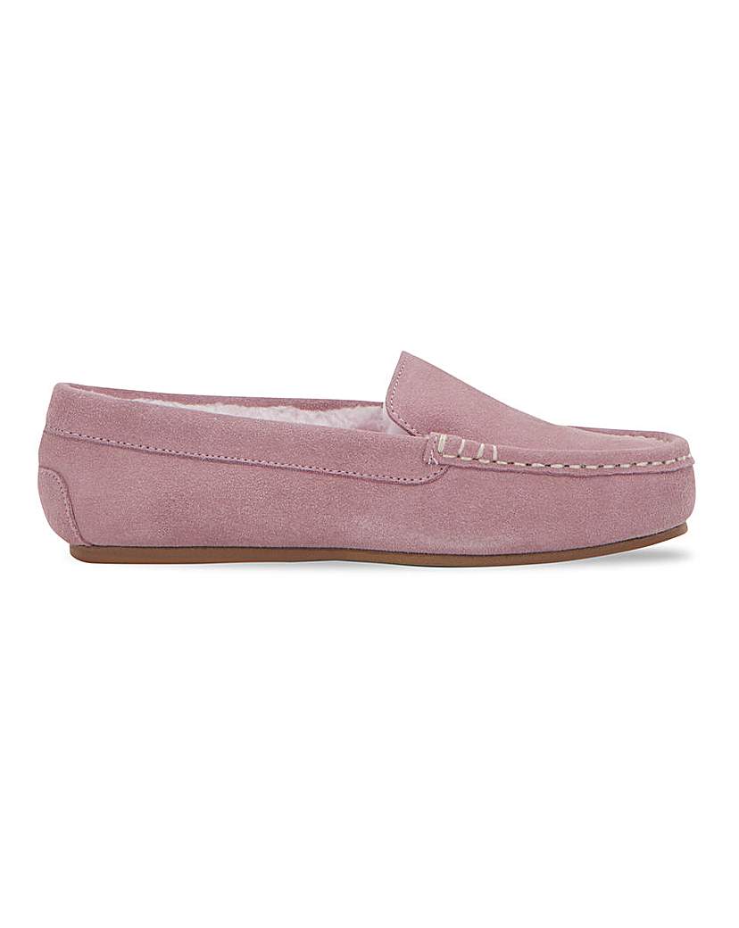 Classic Suede Moccasin Slipper EEE Fit