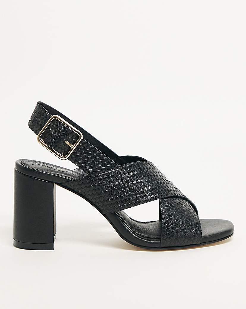 Joanna Hope Leather Heel Sandal E Fit