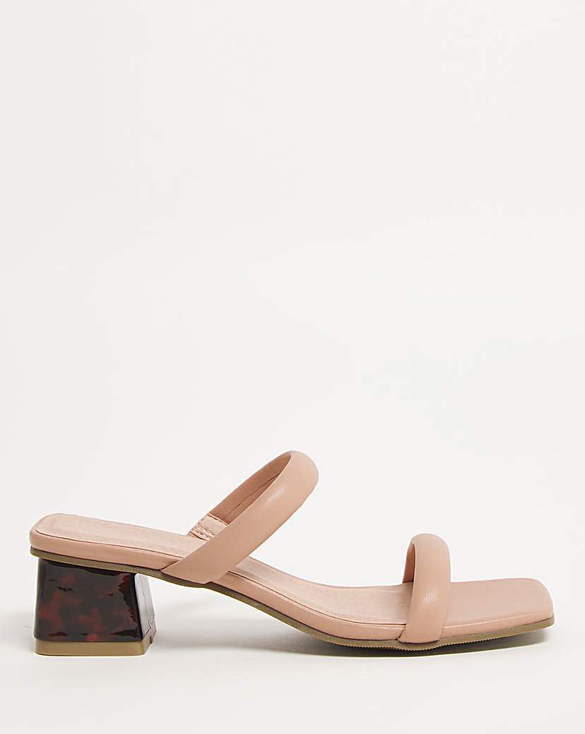 Tortoise Heel Mule Sandal E Fit