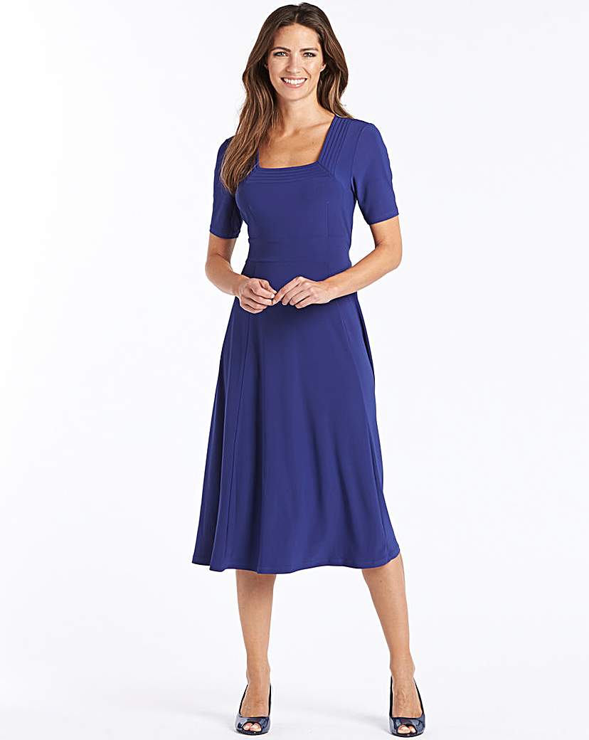 Dress With Square Neck Length 43in | Voonu