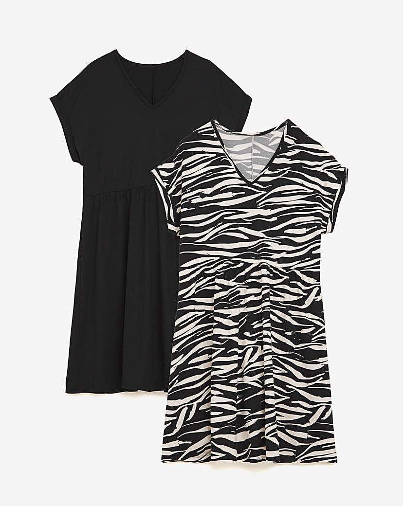 2 Pack Cap Sleeve Dress