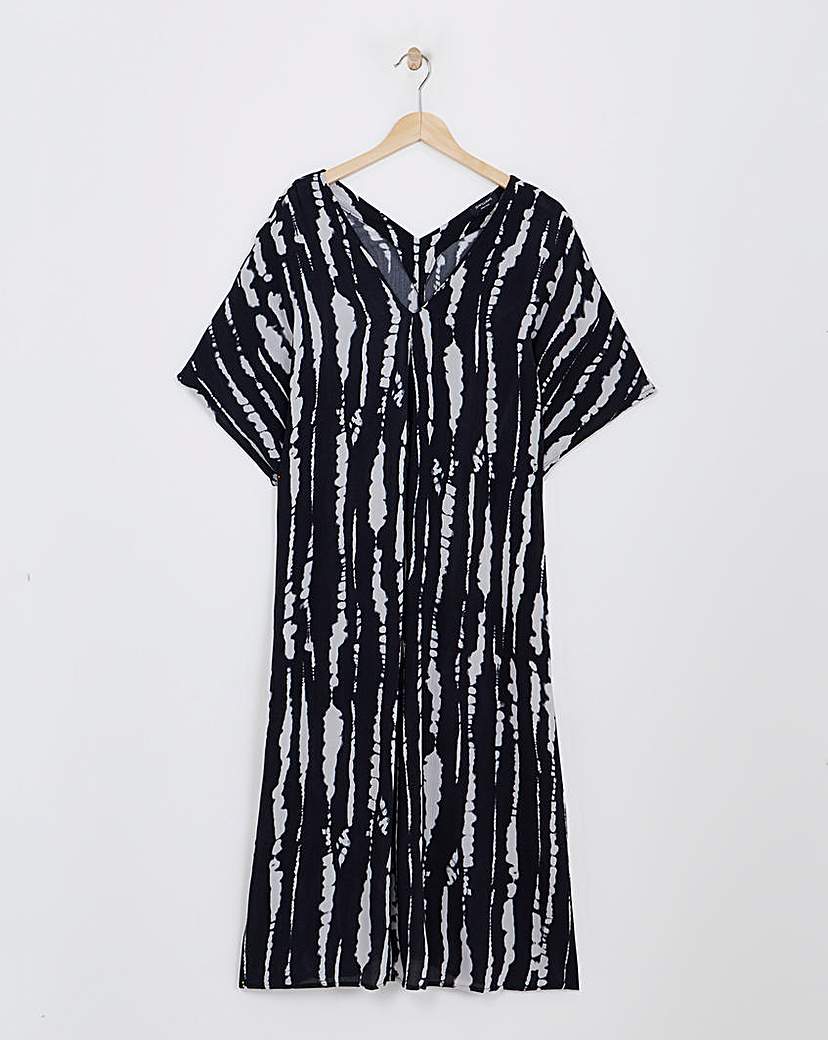 Crinkle Kaftan Midi Dress