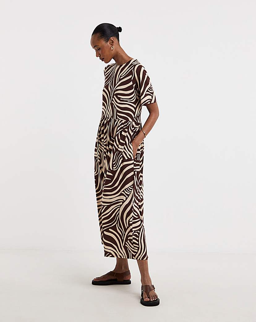 Soft Touch Half Sleeve Smock Dress