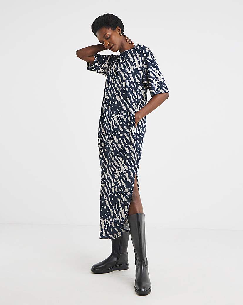 Half Sleeve T-Shirt Midi Dress