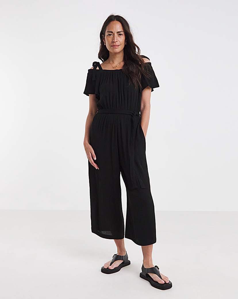 New In - Crinkle Tie Strap Jumpsuit