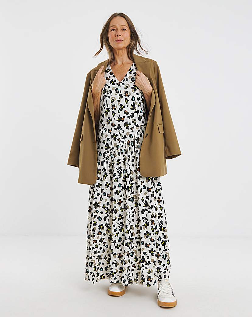 Asymmetric Seam Maxi Dress