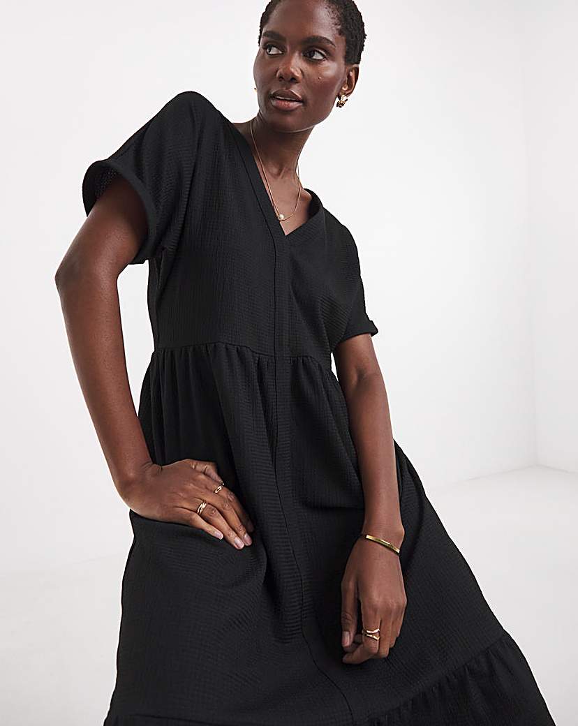 Textured Jersey Smock Dress