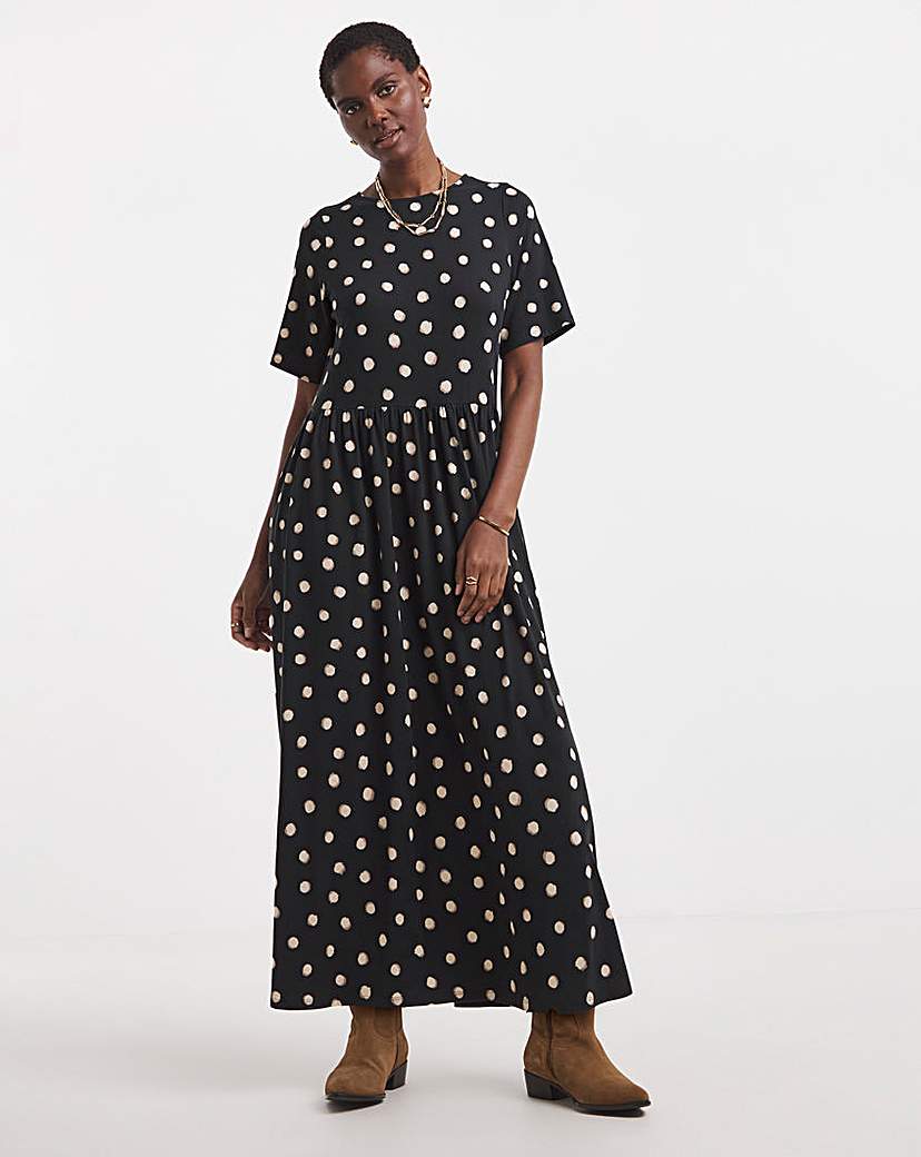 Soft Touch Half Sleeve Smock Dress