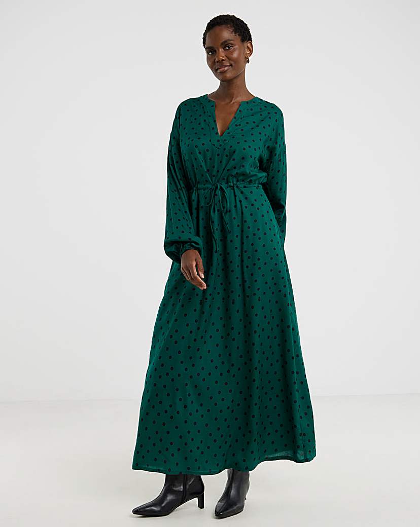 New In - Long Sleeve Printed Maxi Dress