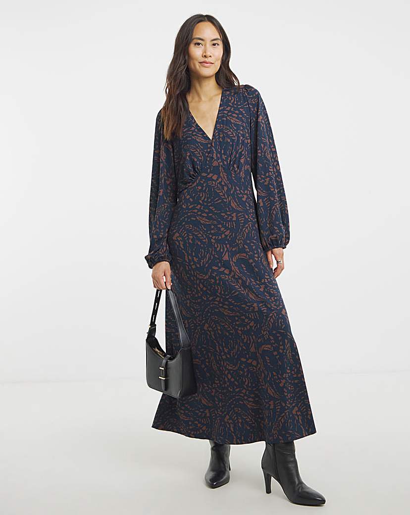 New In - Soft Touch V Neck Tea Dress