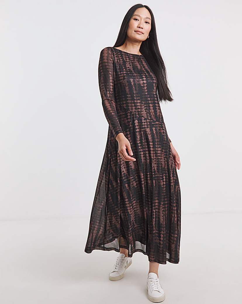 New In - Mesh Seam Detail Care Free Dress