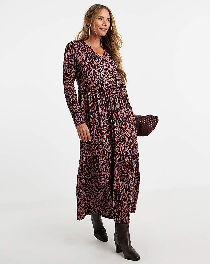 Soft Touch Notch Neck Midi Dress