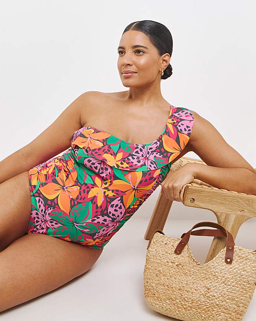 Simply Be One Shoulder Swimsuit