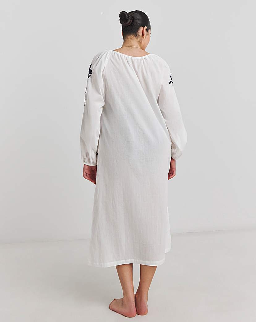 Joanna Hope Embroidered Beach Dress