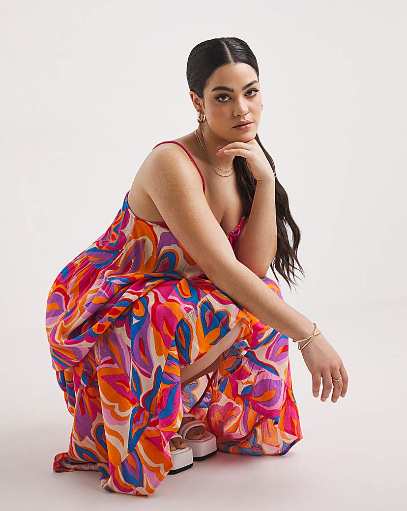 Floral Maxi Tiered Beach Dress