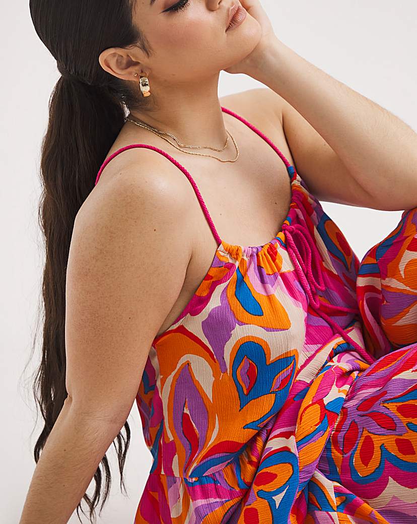 Floral Maxi Tiered Beach Dress