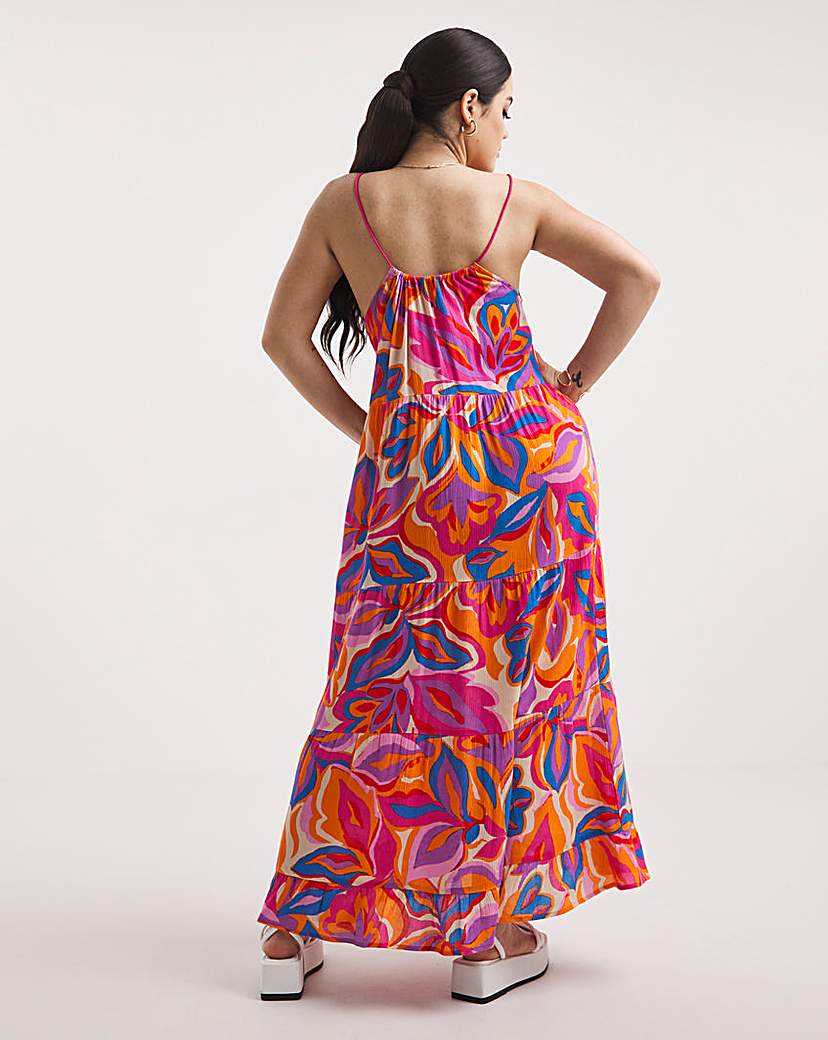 Floral Maxi Tiered Beach Dress