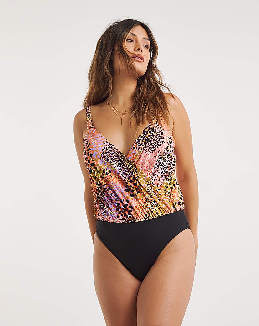 MAGISCULPT Twist Front Blouson Swimsuit