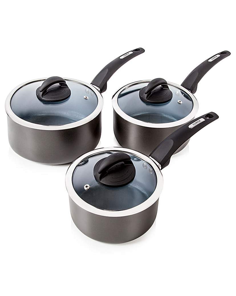 Tower Cerasure 3pc Saucepan Set 16,18,20