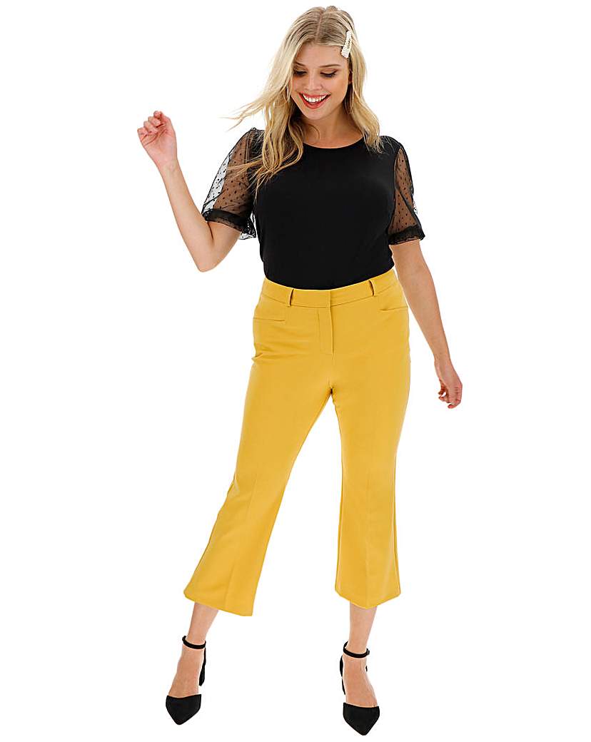 Image of Everyday 'Molly' Crop Flare Trousers