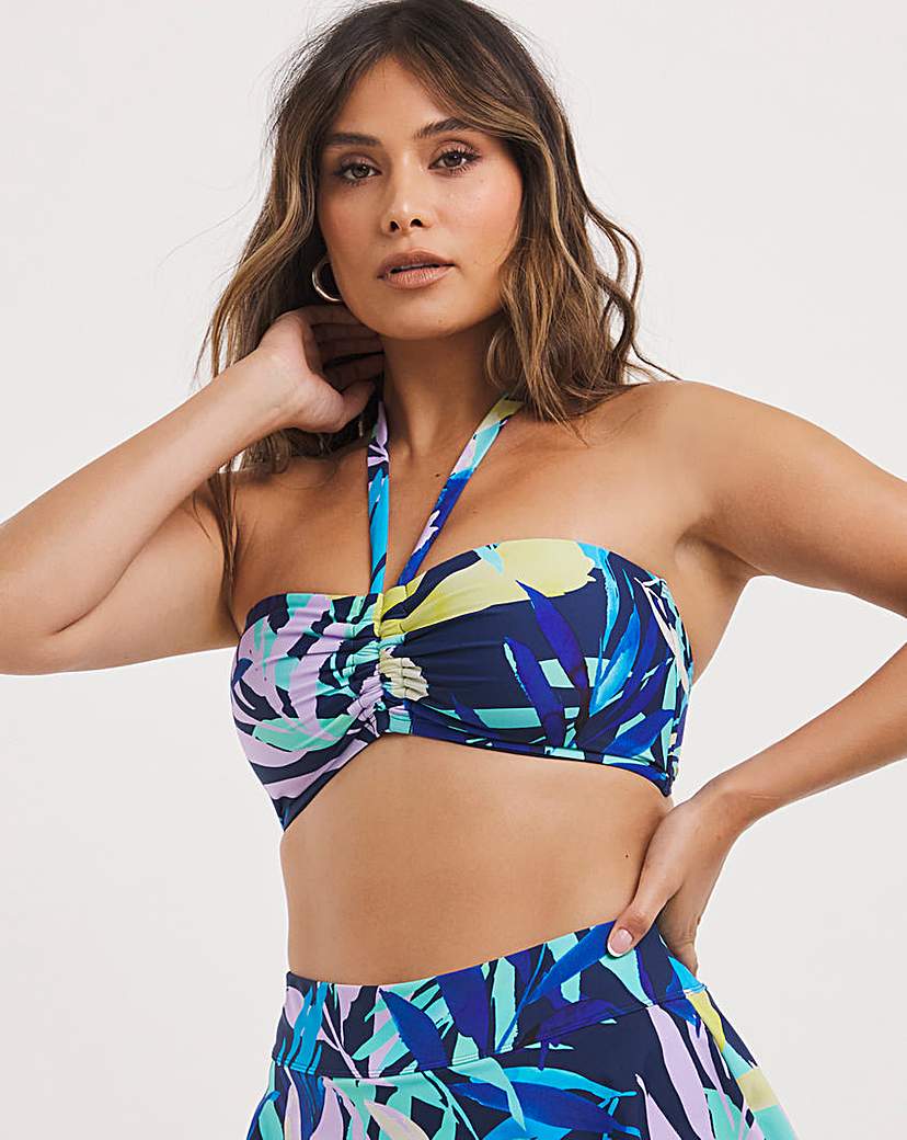 Leaf Mix And Match Bandeau Bikini Top