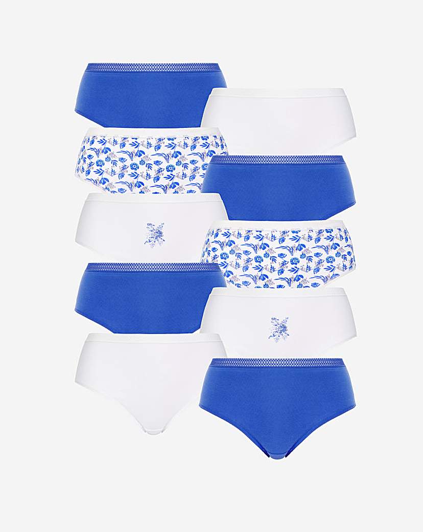10 Pack Mid Rise Briefs