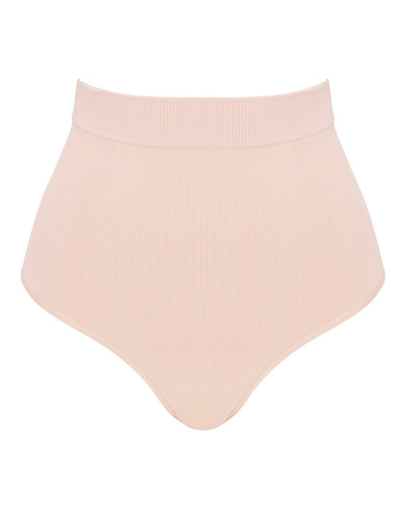 Almond Seamfree High Waist Control Brief