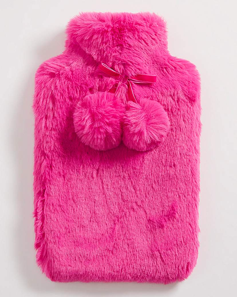Boux Avenue Fur Hot Water Bottle Pink