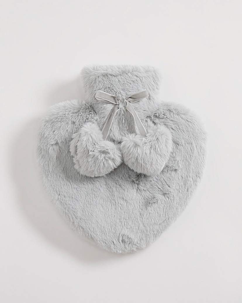 Boux Avenue Heart Hot Water Bottle In Grey mixed | UK Size ONE SIZE Women's - Grey Mixed