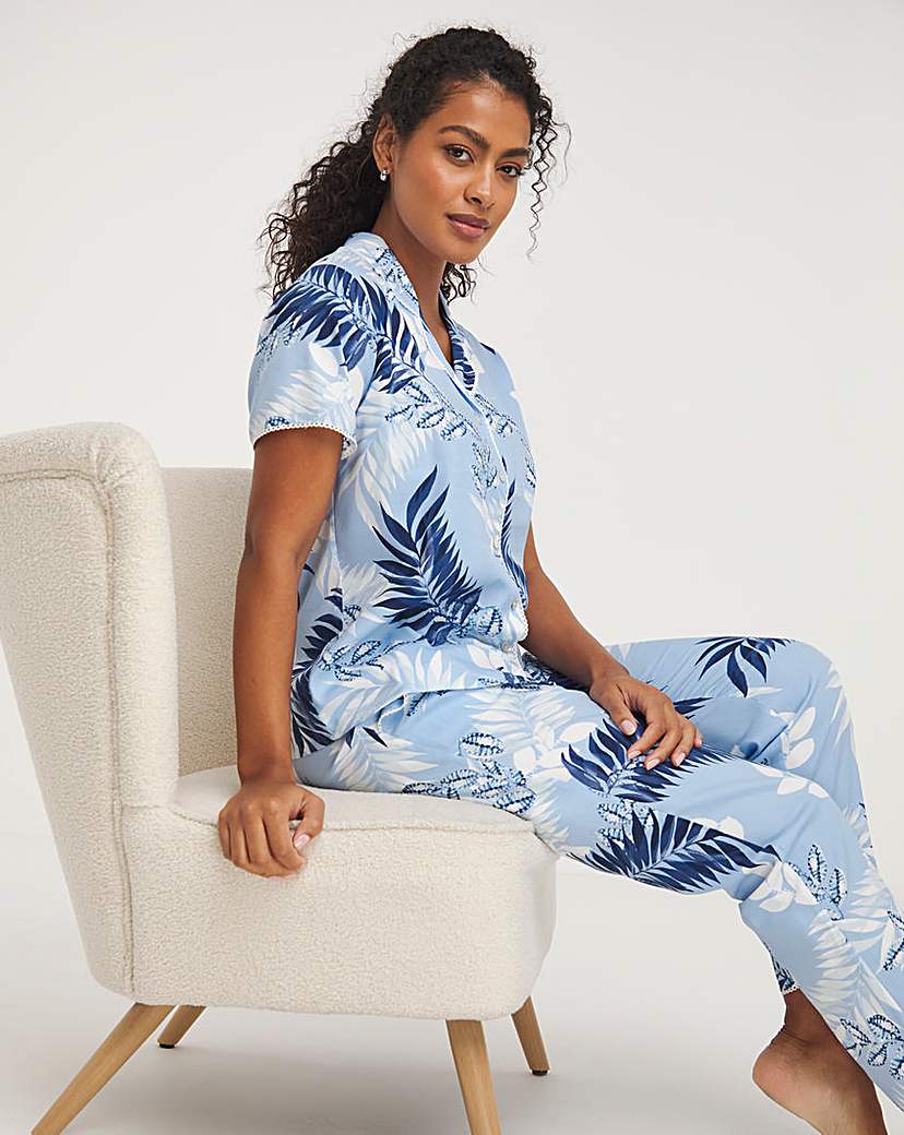 Nora Rose S/Sleeve Pyjama Set Blue Mix