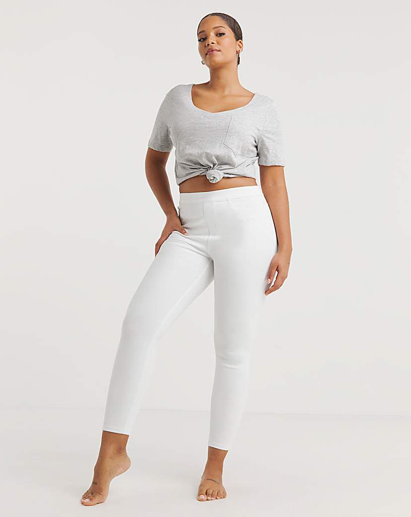 Spanx Jean-ish Ankle Leggings White