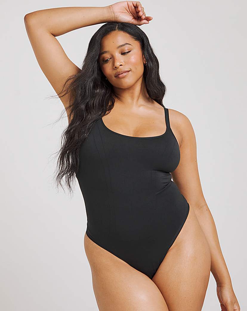 Boux Avenue DD+ Thong Contour Body In Black | UK Size Small DD-G Women's