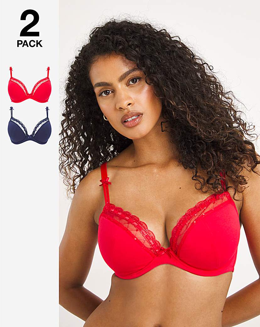 2 Pack Rachel Everyday Embroidery Plunge