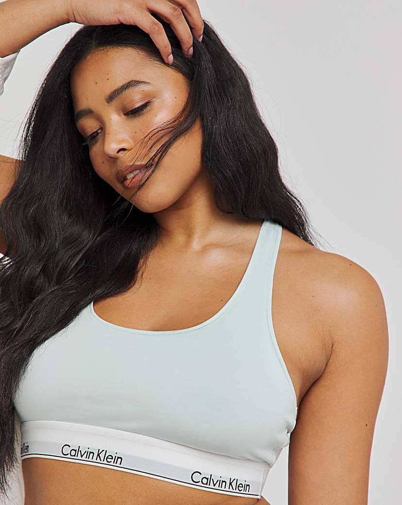 Calvin Klein Calvin Klein Modern Cotton Bralet In Blue | UK Size M Women's