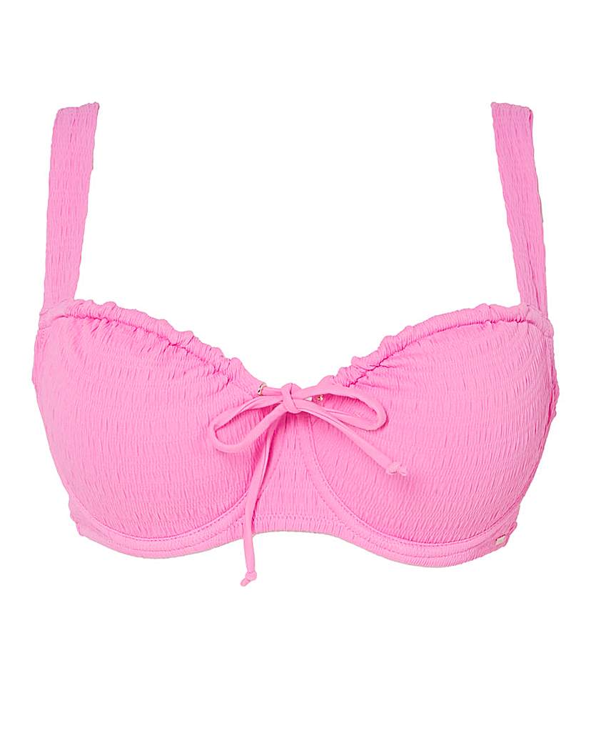 Boux Avenue Pink Amalfi Plunge Bikini Top - 36D