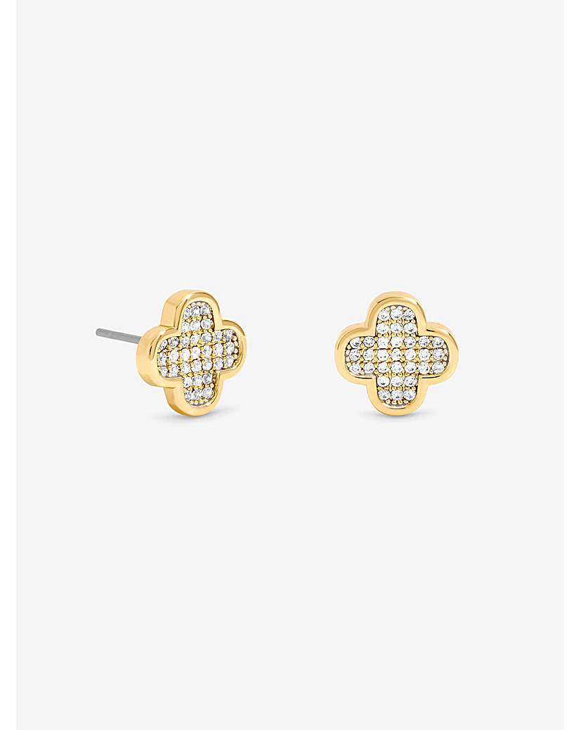 New In - Gold Plated Micro Pave Studs