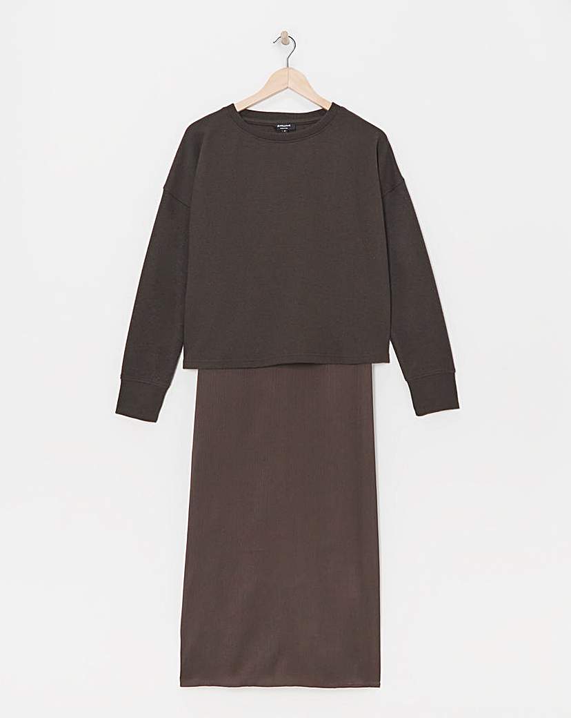 2 in 1 Slip Dress With Jumper …