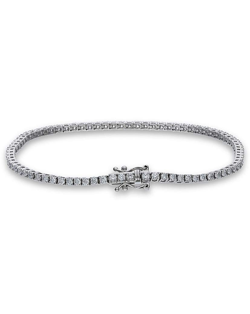 Silver 2ct Lab Grown Diamond Bracelet