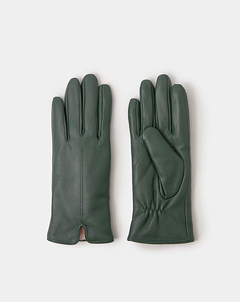 New In - Accessorize Lined Leather Gloves
