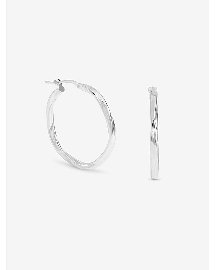 New In - Sterling Silver 925 MediumTwist Hoops