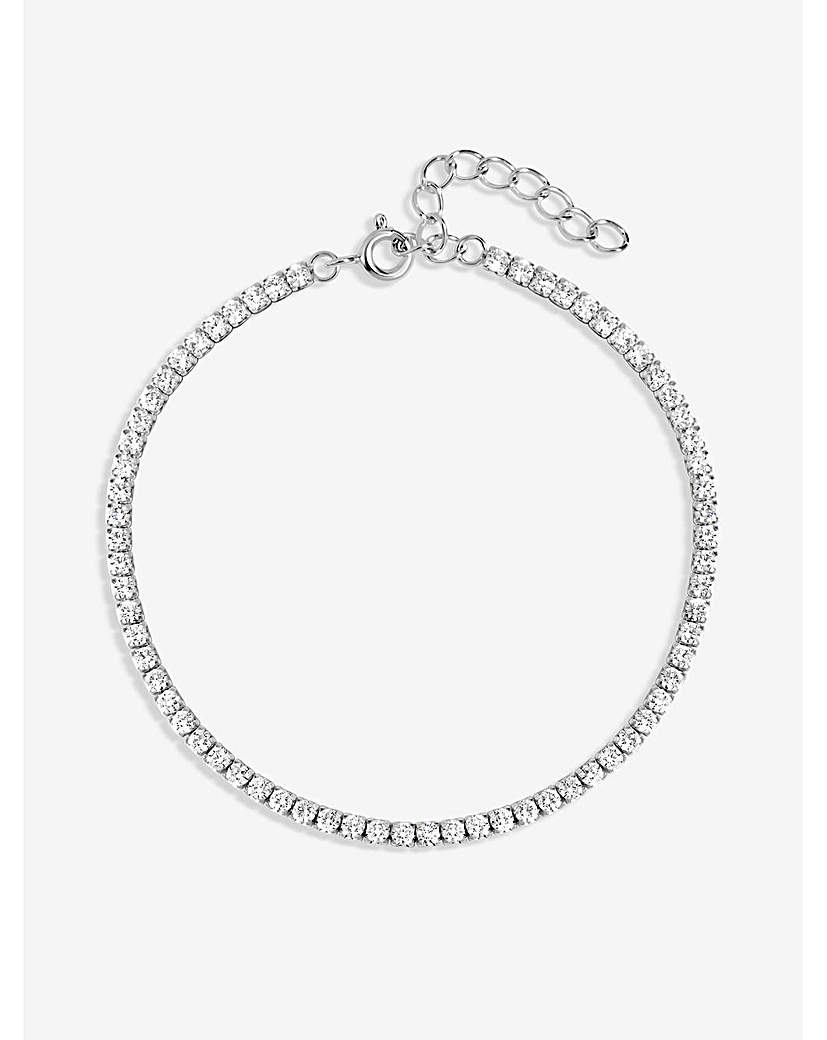New In - Sterling Silver CZ Fine Tennis Bracelet