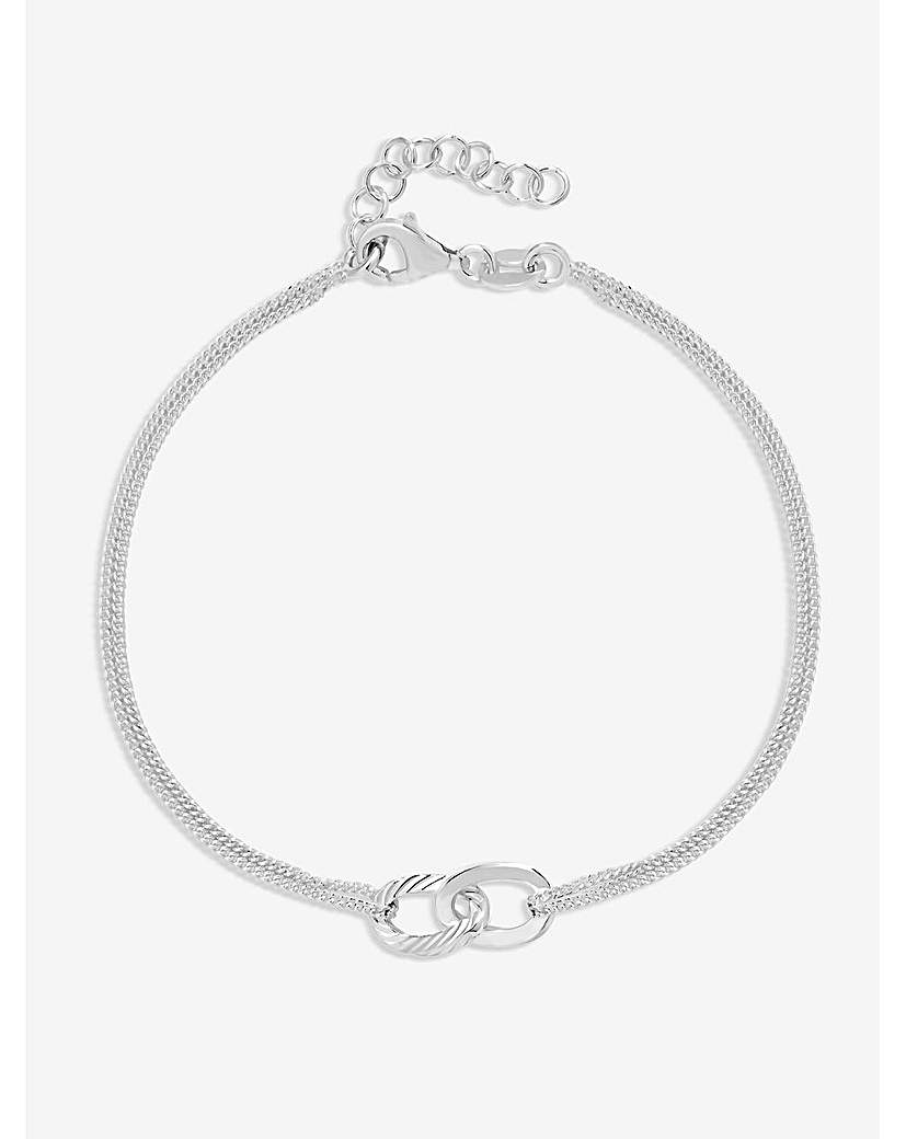 New In - Sterling Silver Diamond Cut Bracelet