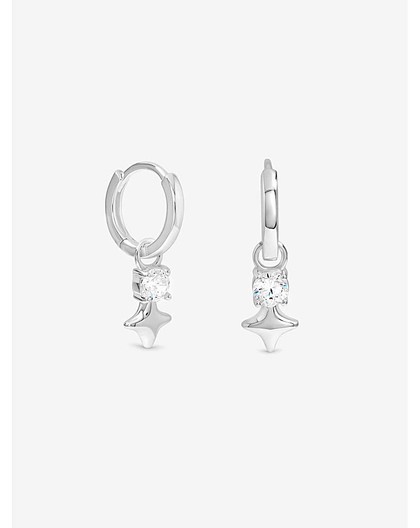 New In - Sterling Silver Celestial Huggie Hoops